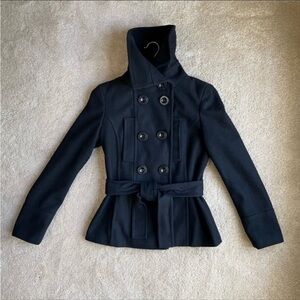 Zara black peacoat EUC in size small